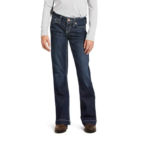 New Ariat Girls' Naomi Ella Trouser Jeans Sz 10 * Read